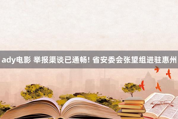 ady电影 举报渠谈已通畅! 省安委会张望组进驻惠州