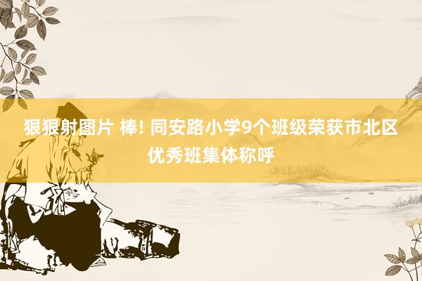 狠狠射图片 棒! 同安路小学9个班级荣获市北区优秀班集体称呼