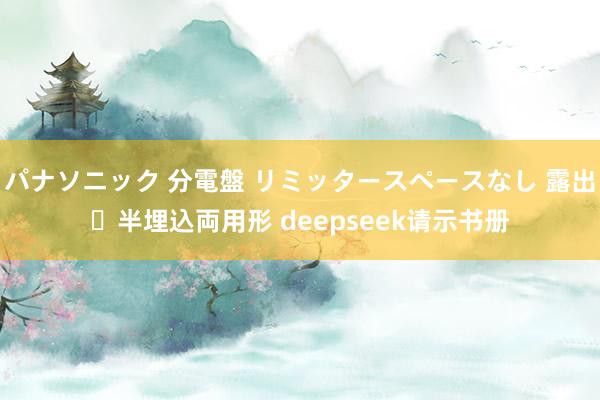 パナソニック 分電盤 リミッタースペースなし 露出・半埋込両用形 deepseek请示书册
